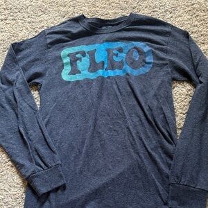Fleo  Long Sleeve Tee with Aqua Logo